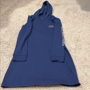 Vineyard Vines Blue Hooded Teeshirt Dress NWT